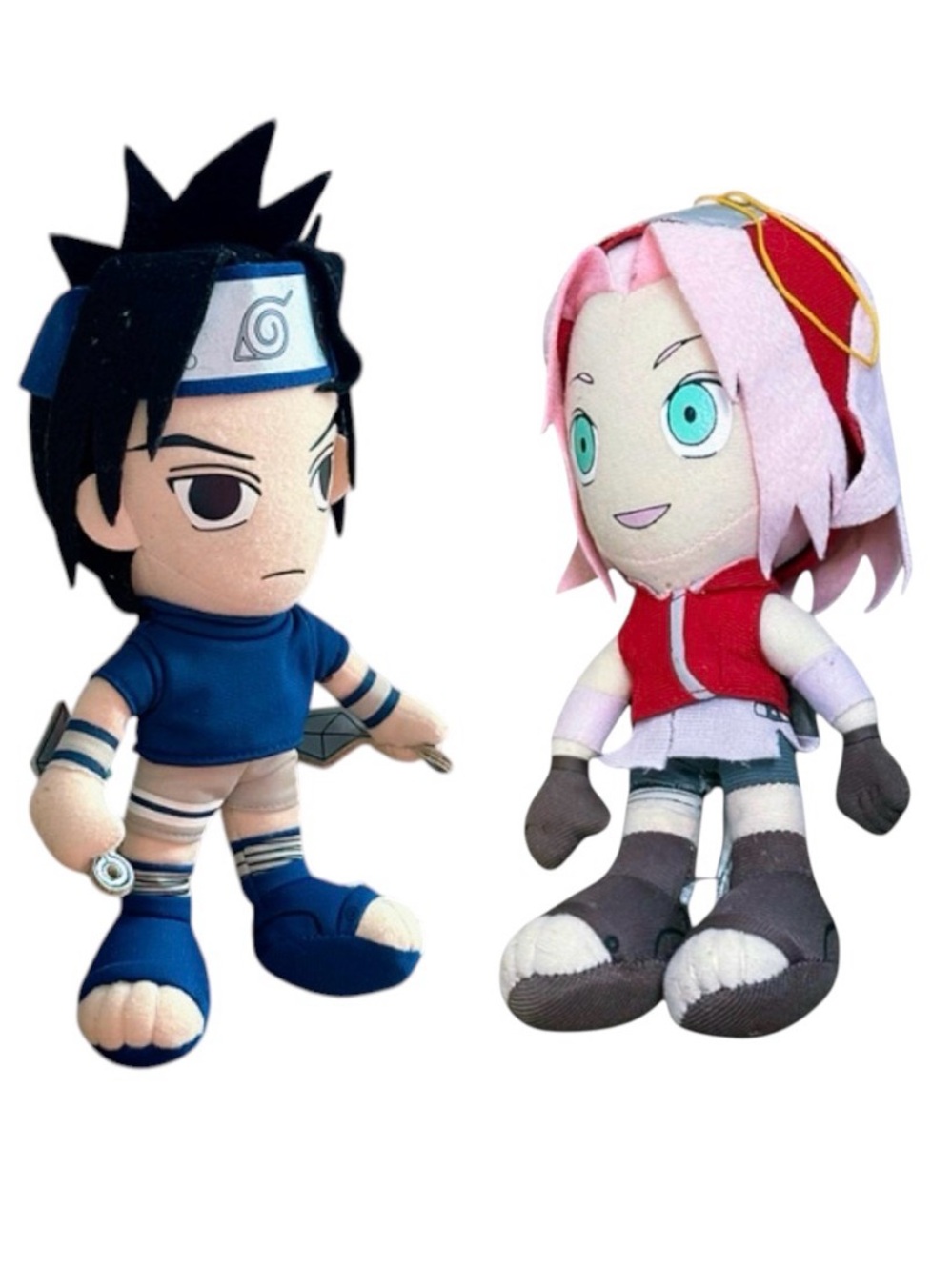 Shonen Jump Vintage Discontinued Naruto Sakura & Sasuke plushie set